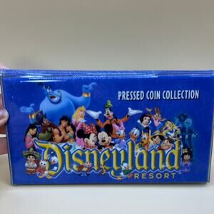 Disneyland Resort Pressed Coin Collection Book 13 Coins Disney Sea Life Park